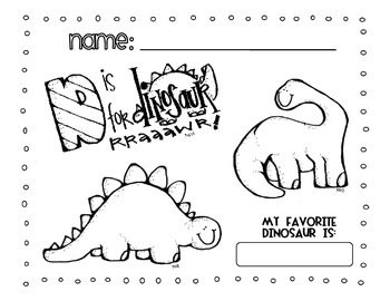 Dinosaur Coloring Page [FREEBIE!] by Morgan Ramsay | TPT