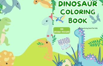 Preview of Dinosaur Coloring Pages | 100 Imaginative Interactive Dinosaur Coloring Pages