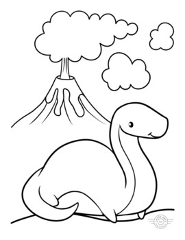 Dinosaur Coloring Pages - 3 Adorable Dinosaur Line Art Coloring Pages