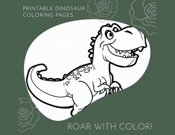 Preview of Dinosaur Coloring Pages (44 different pages to color)