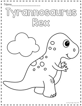 dinosaur coloring pages by the kinder kids teachers pay teachers