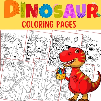 Preview of Dinosaur Coloring Pages | Dinosaur Coloring Sheets | Fun Dinosaur Coloring Book