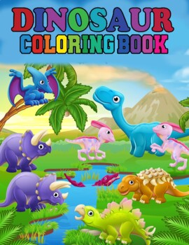 Preview of Dinosaur Coloring Pages - Dinosaur Coloring book