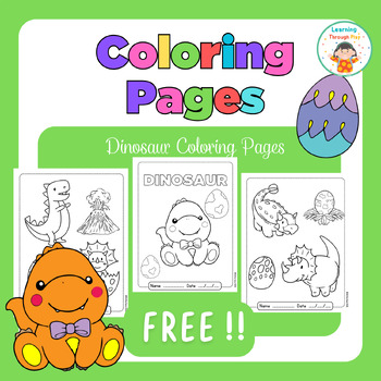 Preview of Dinosaur Coloring Pages { FREE!! }