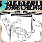 Dinosaur Coloring Pages For Kids | 8 Pages
