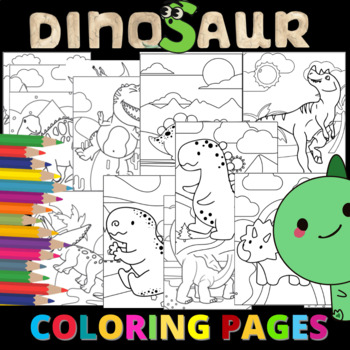 Preview of Dinosaur Coloring Pages -Jurassic World Coloring