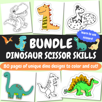 Dinosaur Scissor Skills Activity Book for Kids: Dinosaur Cut And Paste Scissor  Skills Workbook For Preschoolers Kids Ages 3-5 (Paperback)