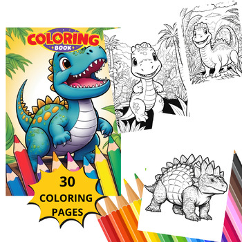 Preview of Dinosaur Coloring Pages for KIDS