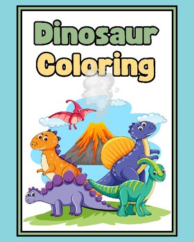 Preview of Dinosaur Coloring Pages for Kids - Printable Worksheets