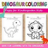 Dinosaur Coloring Pages for Kindergarten, Dinosaur Activit