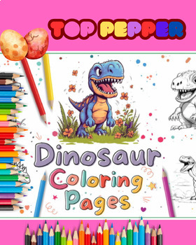 Preview of Dinosaur Coloring Pages for Preschool | Kindergarten | First | Second Grade