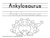 Dinosaur Coloring and Copywork