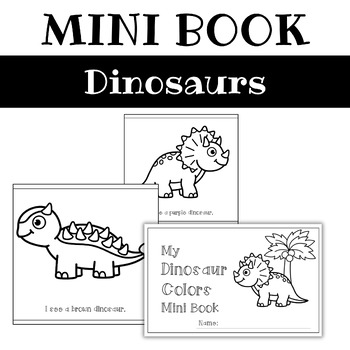 Preview of Dinosaur Colors Mini Book
