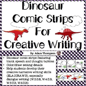 Preview of Comic Strips for Creative Writing - Dinosaur