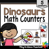 Dinosaur Counters - Math Centers for Preschool and PreK
