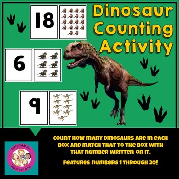 Preview of Dinosaur Math:  Number Matching and Counting Activity
