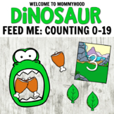 Dinosaur Counting Activity for Preschool: feed the dinosaur