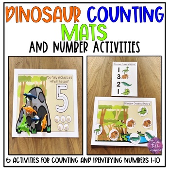 Preview of Dinosaur Counting Mats and Number Activities