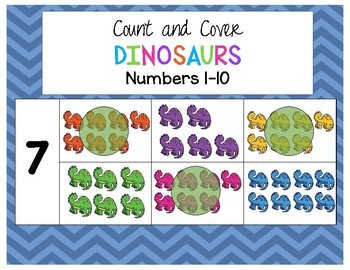 dinosaur counting numbers 1 10 by danielle marie creations tpt