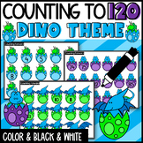Dinosaur Counting to 120 Worksheets Math Center Dinosaur A