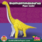 Dinosaur Craft Activity | Diamantinasaurus 3D Paper Model