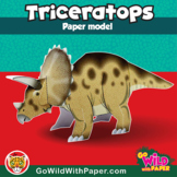 Dinosaur Craft Activity | Triceratops 3D Paper Model