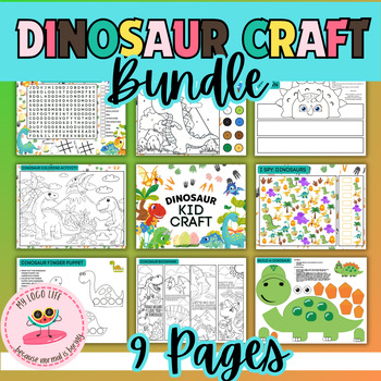 Preview of Dinosaur Craft Bundle| 9 Activities | *BUNDLE ALERT*