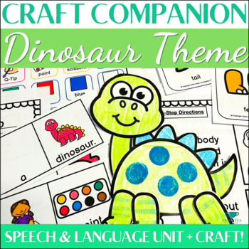 Preview of Dinosaur Craft Companion - Speech Therapy Craft & Themed Speech & Language Unit