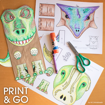Dinosaur Craft by WOWorksheets | TPT