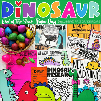 Preview of Dinosaur Day End of the Year Theme Day Activities Countdown to Summer