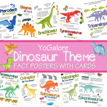 Preview of Dinosaur Printables: Fact Posters and Cards