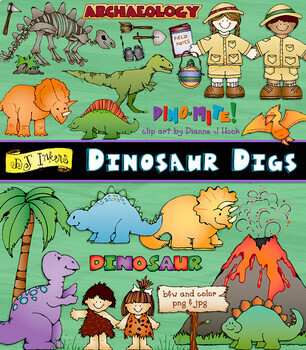 Preview of Dinosaur Digs Clip Art Download