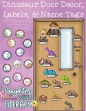 Dinosaur Door Decor, Name Tags, and Labels | EDITABLE