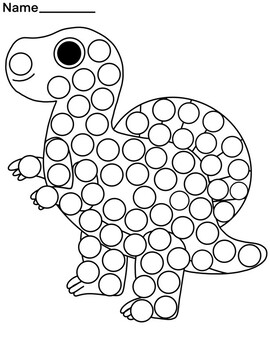 Dino-Dots: Fun and Easy Dot Marker Coloring Pages for Kids