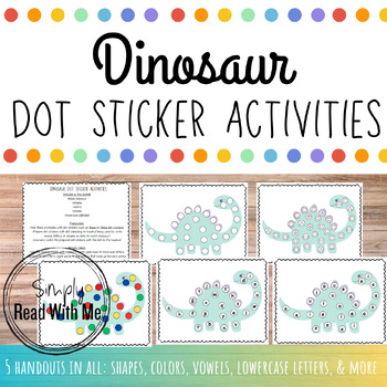 Preview of Dinosaur Dot Sticker Activities