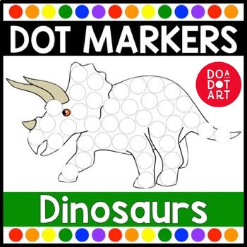 Preview of Dinosaur Dot markers Paint Dauber ,Coloring pages for toddlers