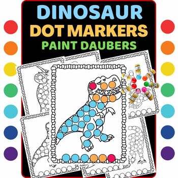 Preview of Dinosaur Dot markers Paint Dauber ,Coloring pages for toddlers