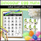 Dinosaur Egg Hunt Letter Initial Sound Matching Activity