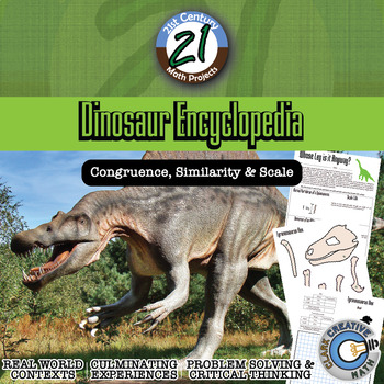 Preview of Dinosaur Encyclopedia: Scale and Similarity Edition - 21st Century Math Project
