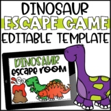 Dinosaur Escape Room Editable Template