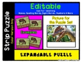 Dinosaur - Expandable & Editable Strip Puzzle w/ Multiple 