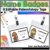 Dinosaur Name Tags Editable Dinosaur Theme