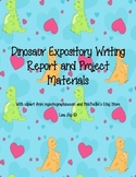 Dinosaur Expository Writing and Project Materials!