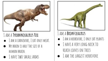 Preview of Dinosaur Fact Cards