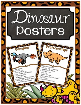 Preview of Dinosaur Fact Posters