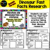 Dinosaur Fast Facts (Spanish Version)