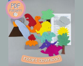 Preview of Dinosaur Felt Board Story Pattern for Circle Time