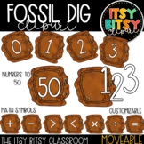 Dinosaur Fossil Dig Number Tile Clipart Math Clipart 0 to 