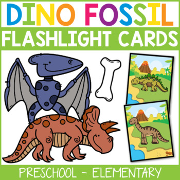 Preview of Dinosaur Fossil Flashlight Cards