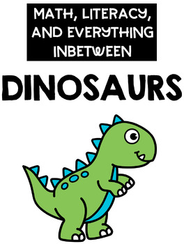 Preview of Dinosaur Hands on math and literacy centers for older toddlers and preschoolers